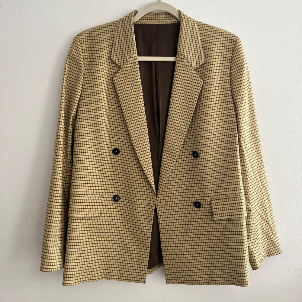 J LINDEBERG YELLOW CHECK BLAZER